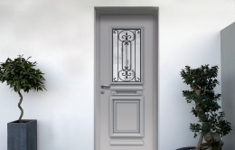 porte d'entrée robuste en acier