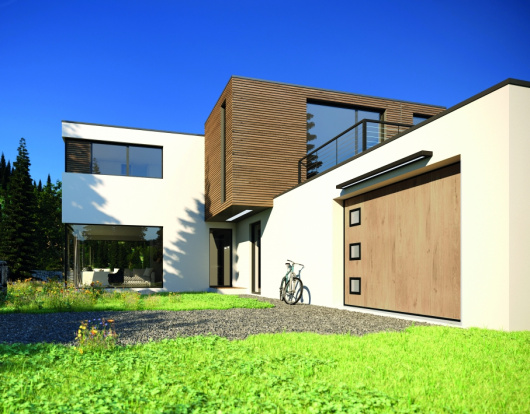 porte de garage sectionnelle ouverture lat&eacute;rale