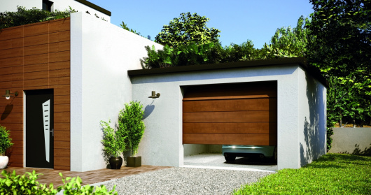 porte de garage sectionnelle ouverture plafond